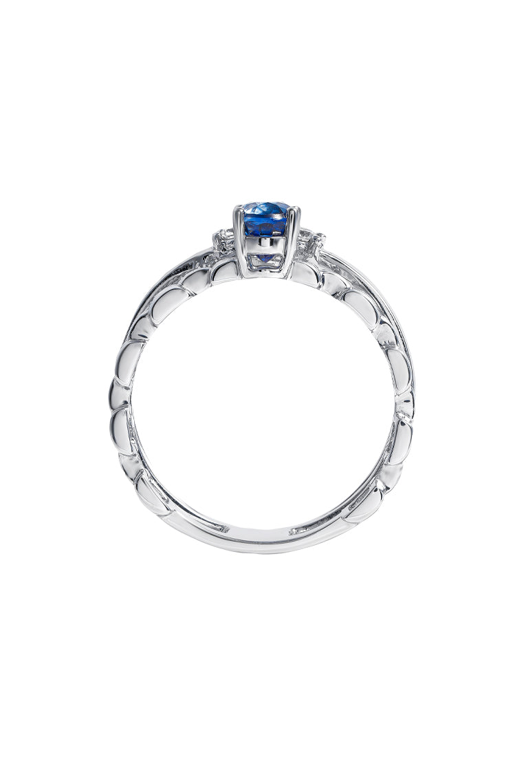 TOMEI Blue Sapphire Ring, White Gold 750