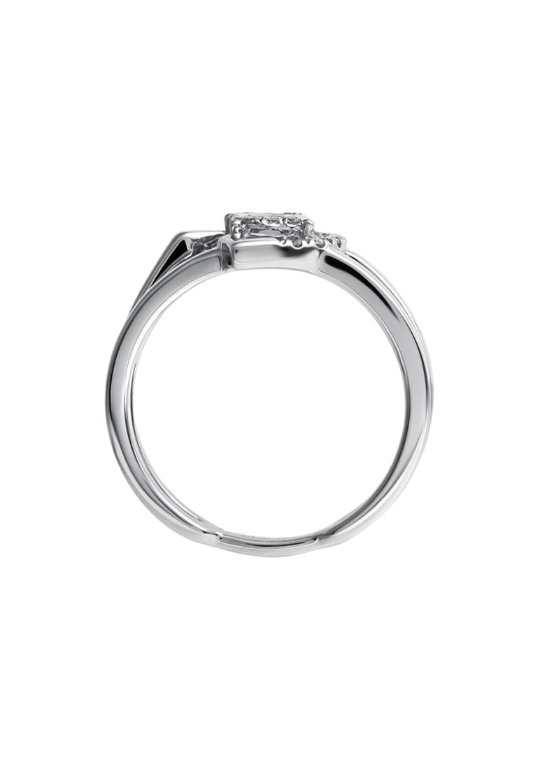 TOMEI Chic Radiance Collection Diamond Ring, White Gold 585