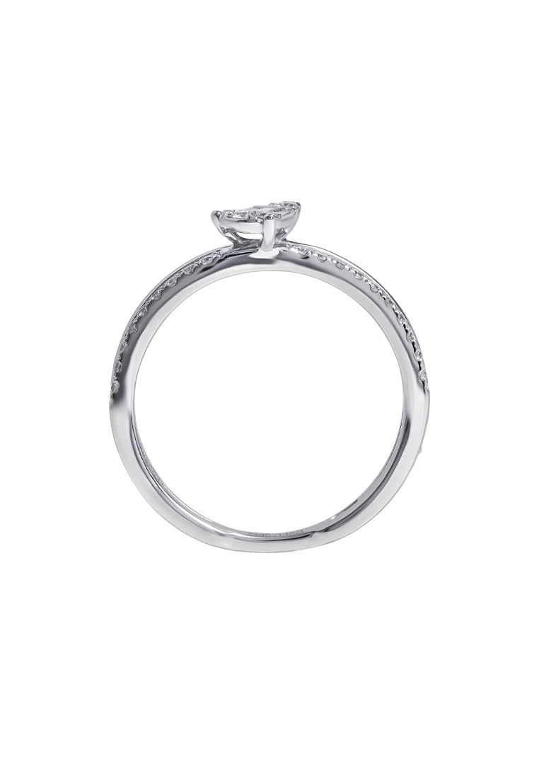 TOMEI Opulent Ovals Collection Diamond Ring, White Gold 585