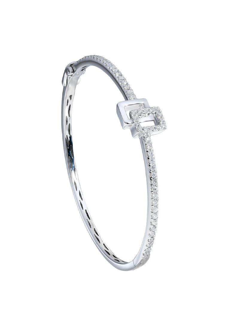 TOMEI Brilliance Collection Diamond Bangle, White Gold 585