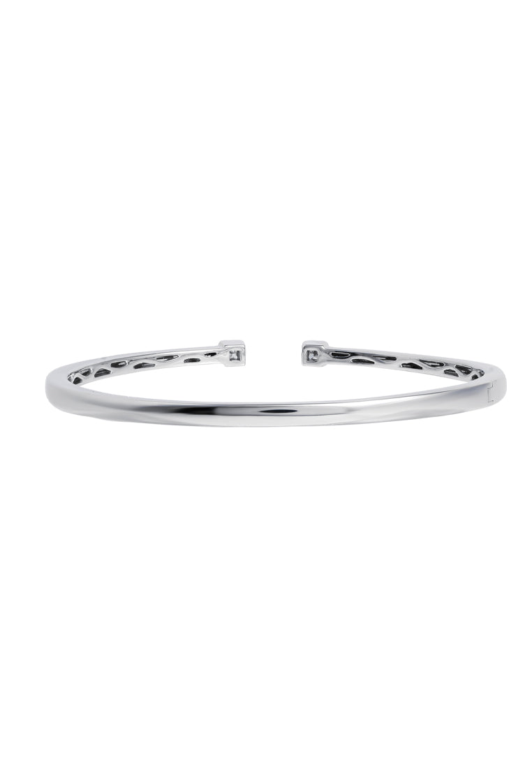 TOMEI Brilliance Collection Diamond Bangle, White Gold 750