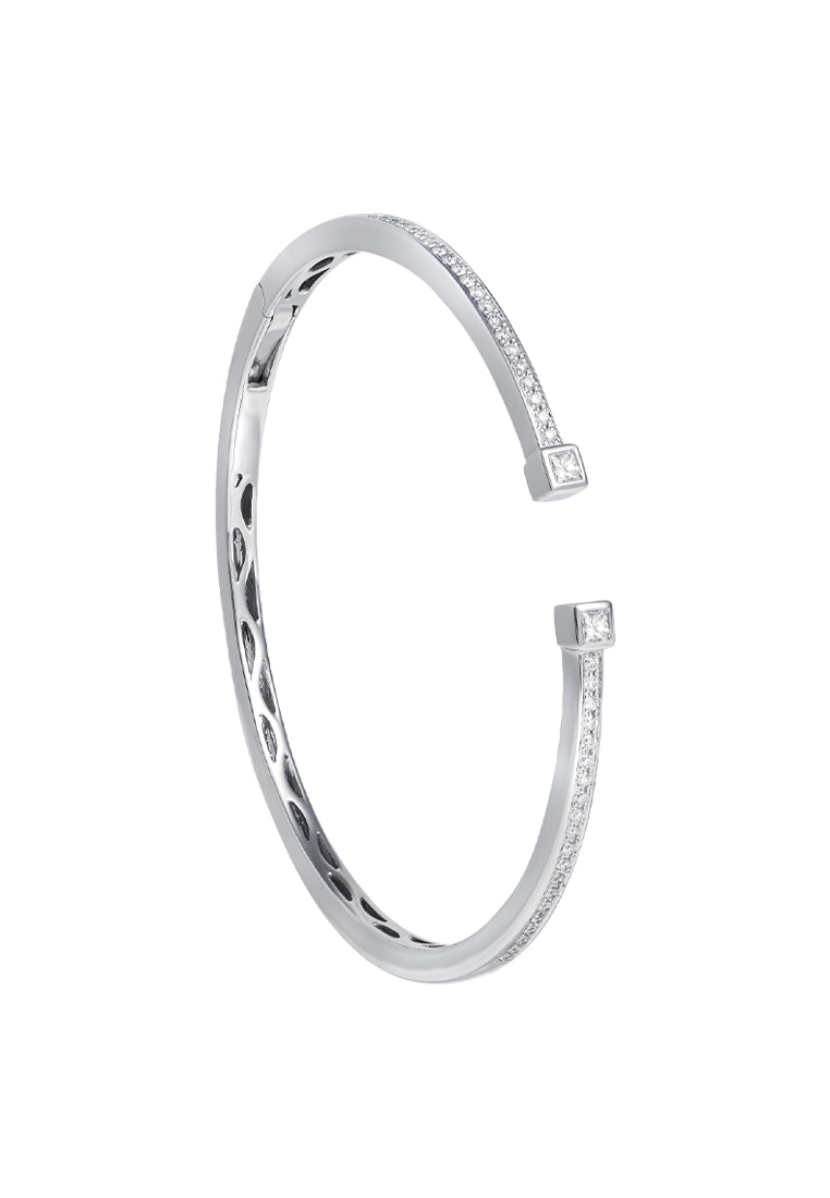 TOMEI Brilliance Collection Diamond Bangle, White Gold 750