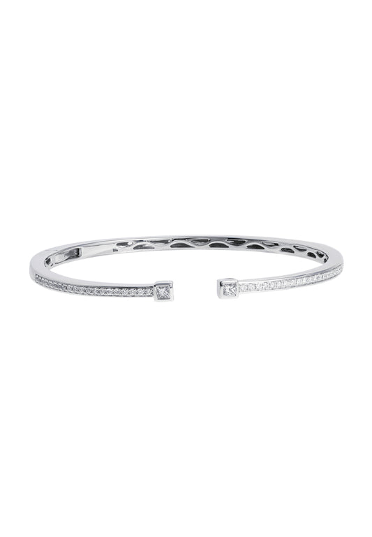 TOMEI Brilliance Collection Diamond Bangle, White Gold 750