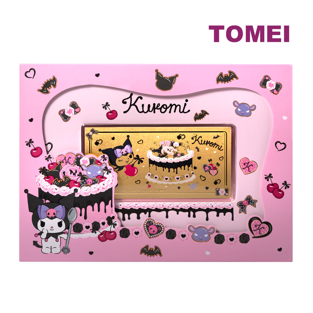 TOMEI X SANRIO Kuromi Gold Foil 1G, Yellow Gold 9999