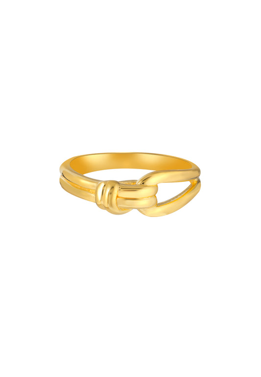 TOMEI Buckle Ring, Yellow Gold 916