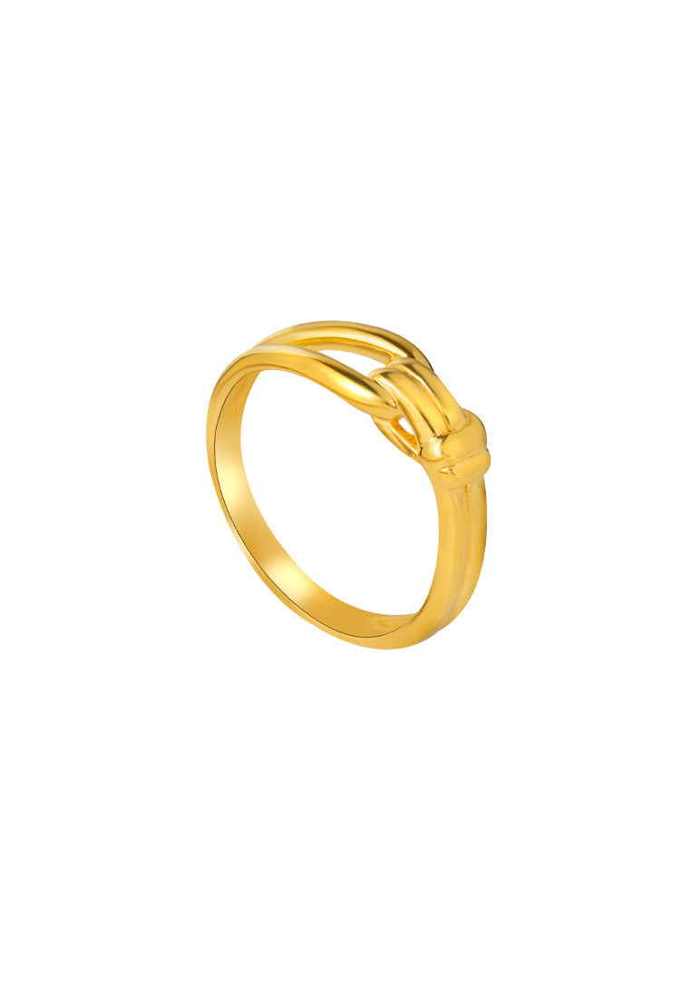 TOMEI Buckle Ring, Yellow Gold 916