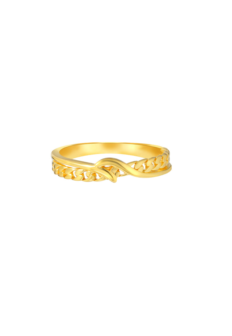 TOMEI Link-Inspired Ring, Yellow Gold 916