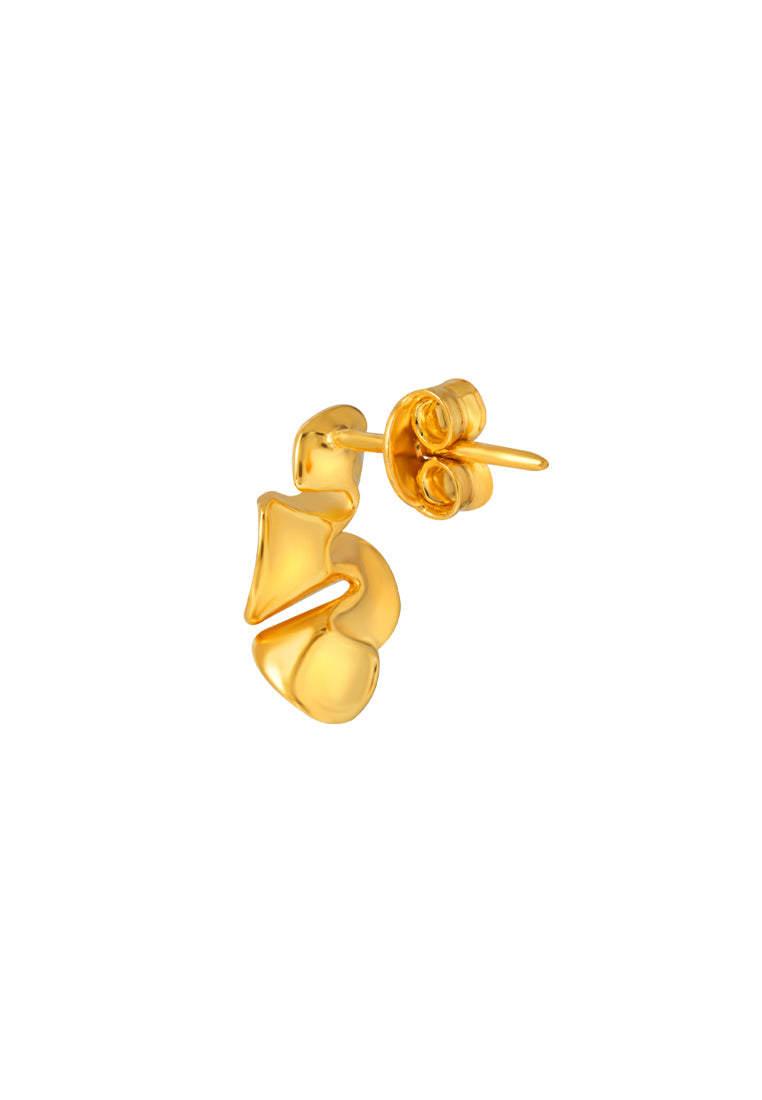 TOMEI Curvy Earrings, Yellow Gold 916