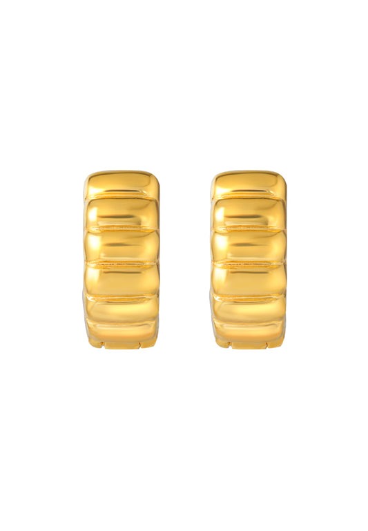 TOMEI Hoop Earrings, Yellow Gold 916