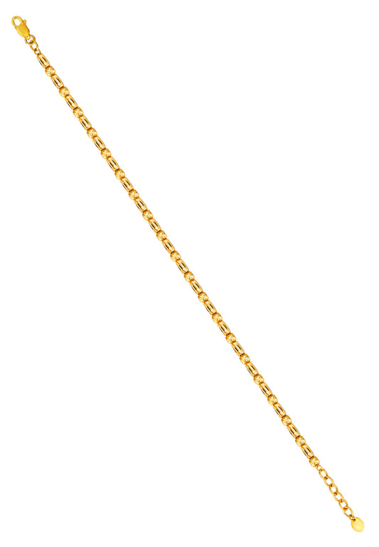 TOMEI Lasered Cube Bracelet, Yellow Gold 916