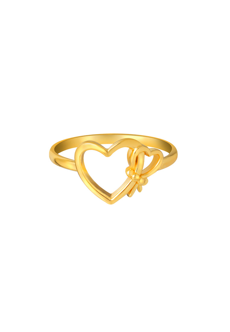 TOMEI Duo Heart Ring, Yellow Gold 916