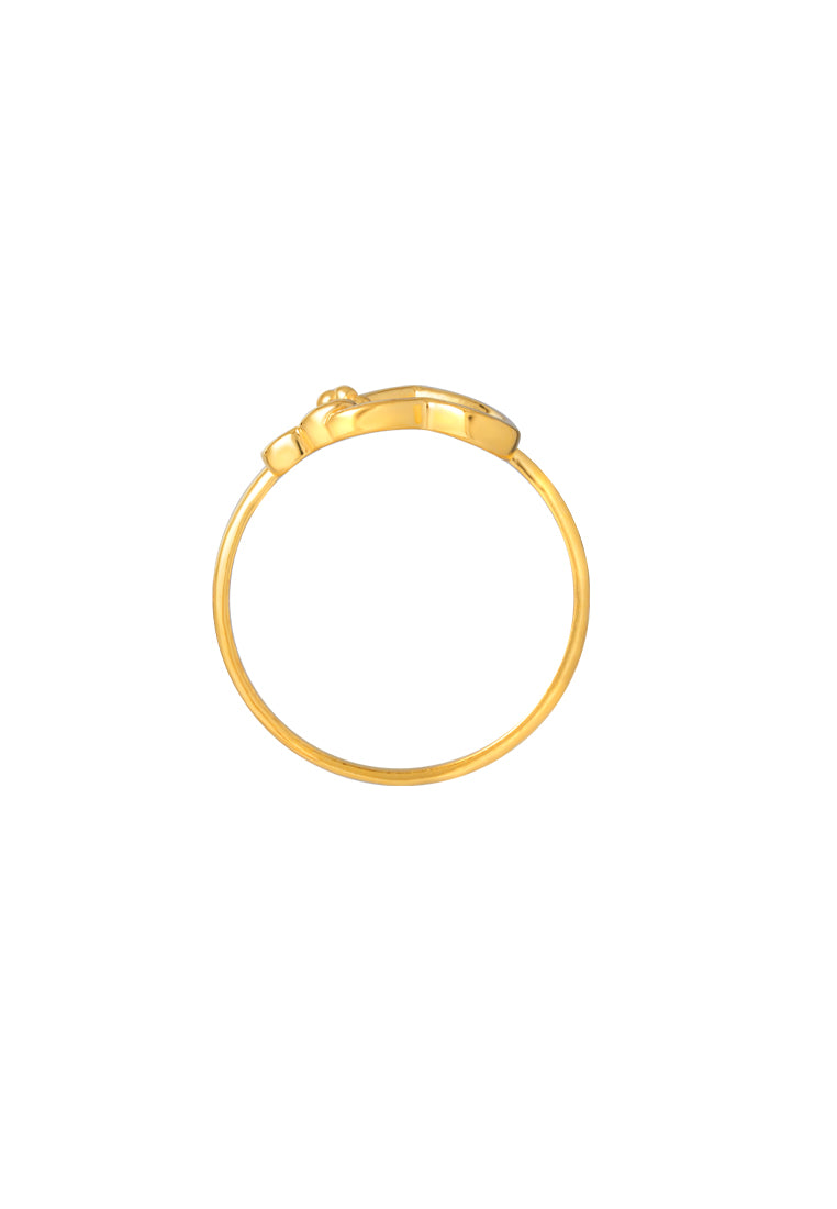 TOMEI Duo Heart Ring, Yellow Gold 916