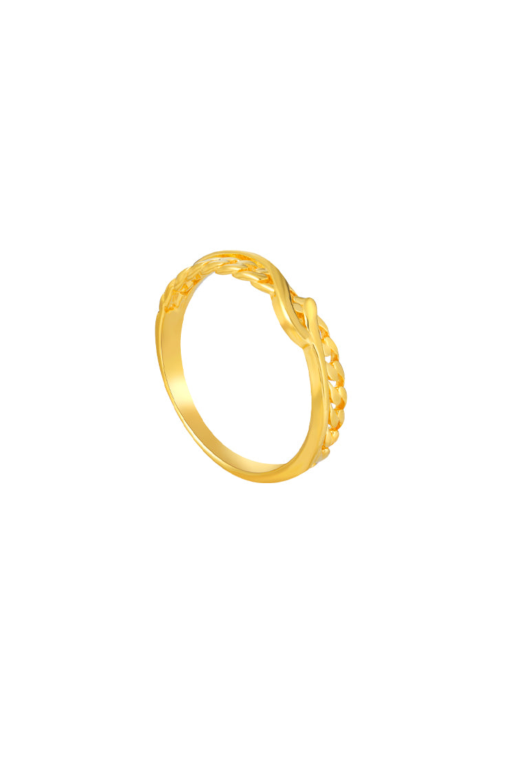 TOMEI Link-Inspired Ring, Yellow Gold 916