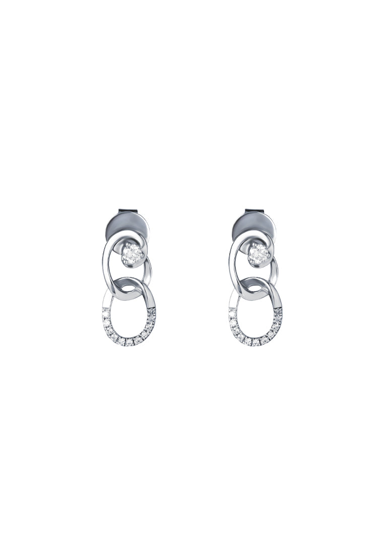 TOMEI Diamond Earrings, White Gold 375