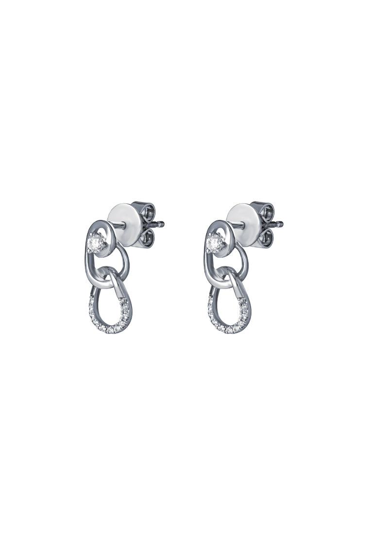 TOMEI Diamond Earrings, White Gold 375