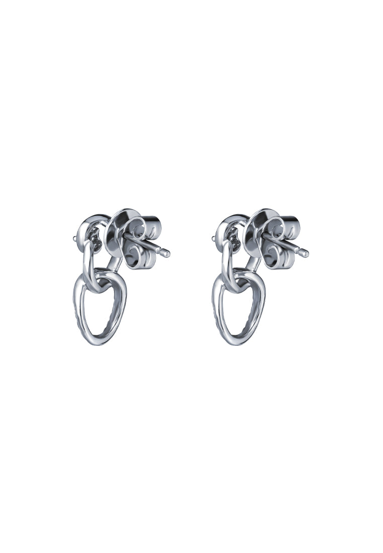 TOMEI Diamond Earrings, White Gold 375