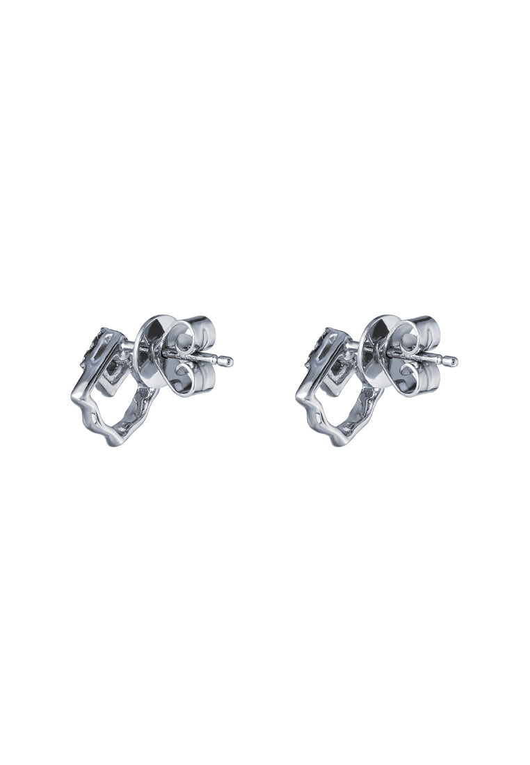 TOMEI Diamond Earrings, White Gold 375