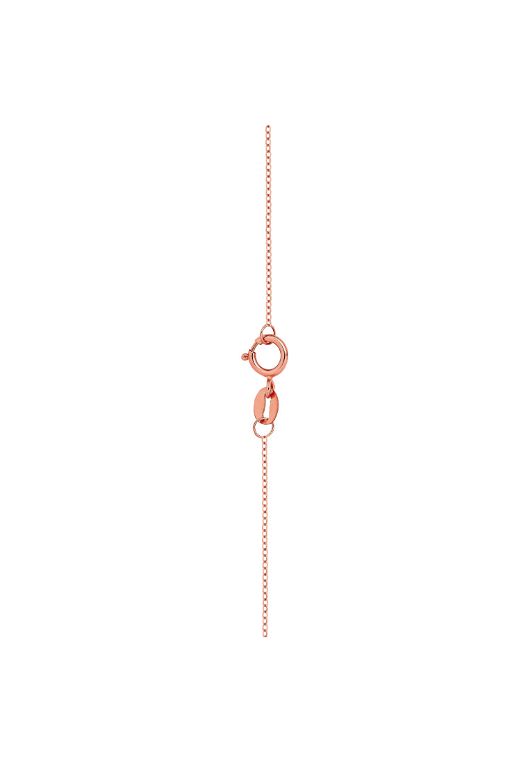 TOMEI Lovely Knot Necklace, Rose Gold 750