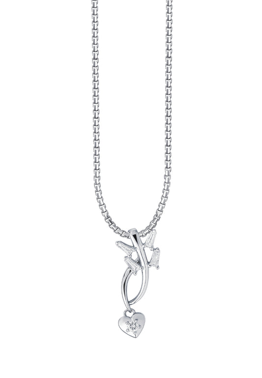 TOMEI Diamond Pendant Set, White Gold 585