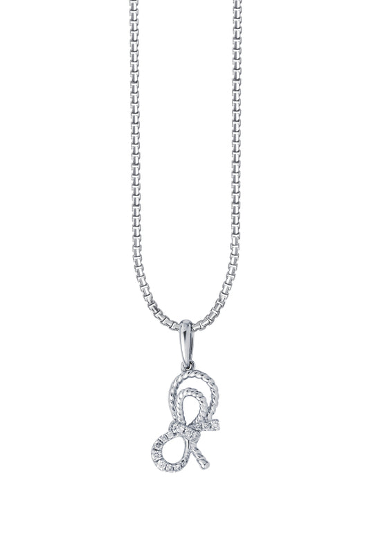 TOMEI Diamond Pendant Set, White Gold 375