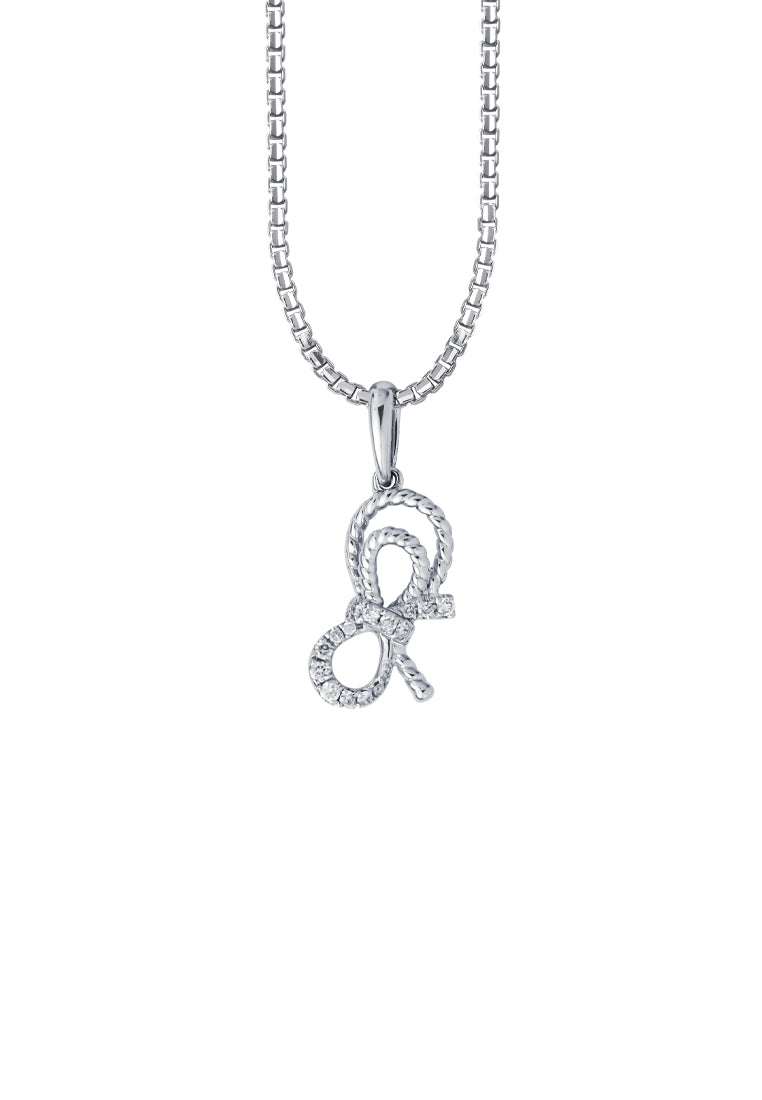 TOMEI Diamond Pendant Set, White Gold 375