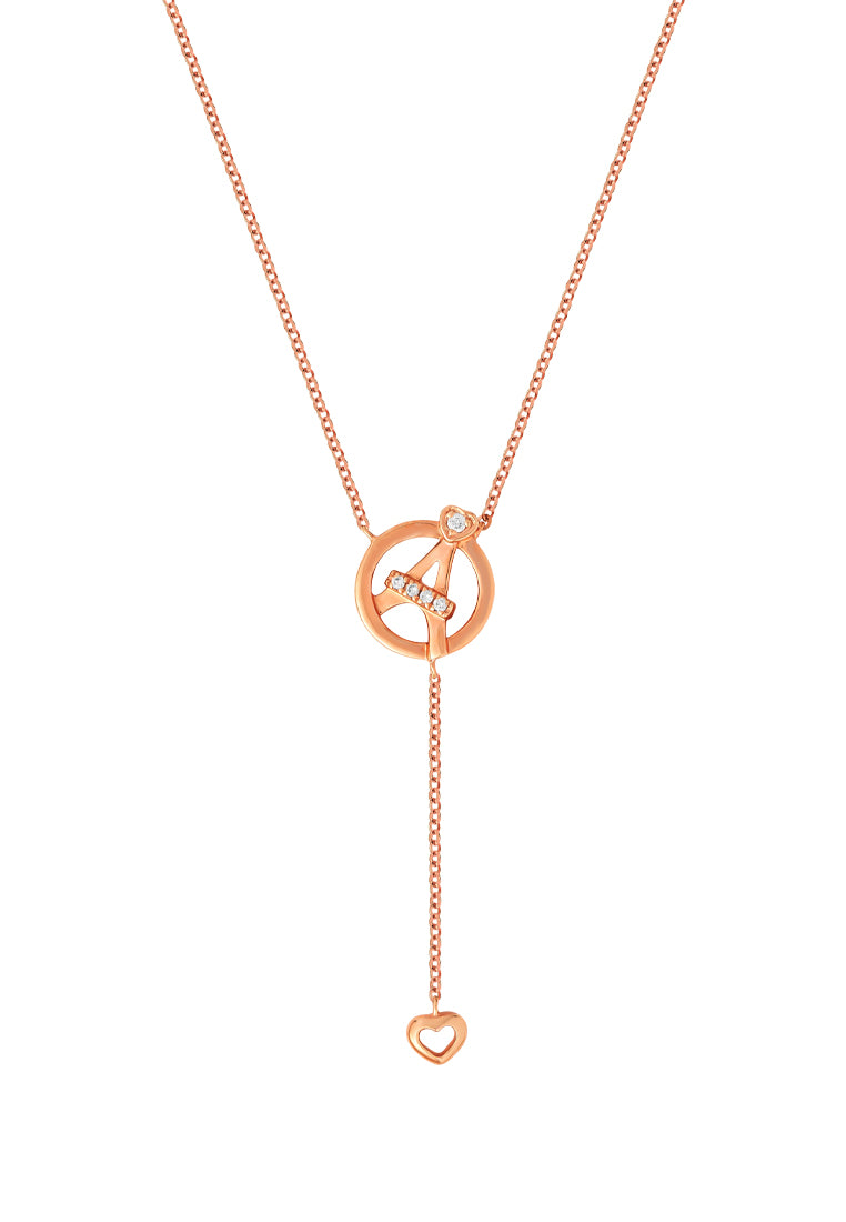 TOMEI Love Of Tower Necklace, Rose Gold 750