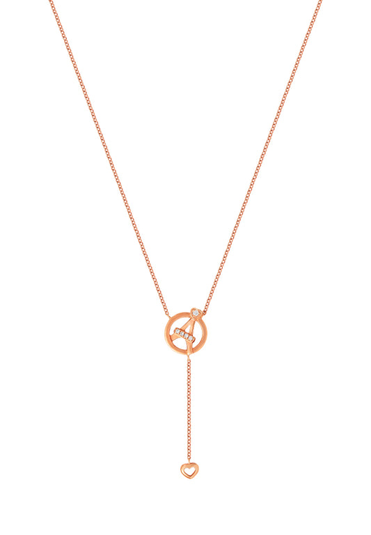 TOMEI Love Of Tower Necklace, Rose Gold 750