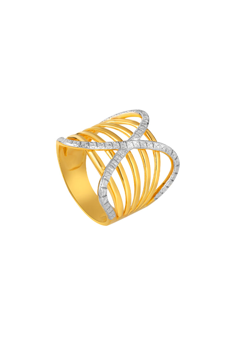 TOMEI Diamond Cut Collection Ring, Yellow Gold 916