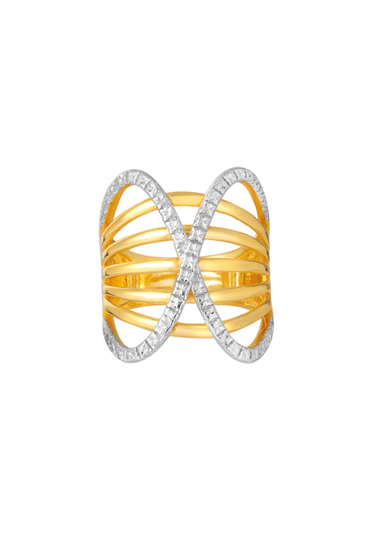 TOMEI Diamond Cut Collection Ring, Yellow Gold 916