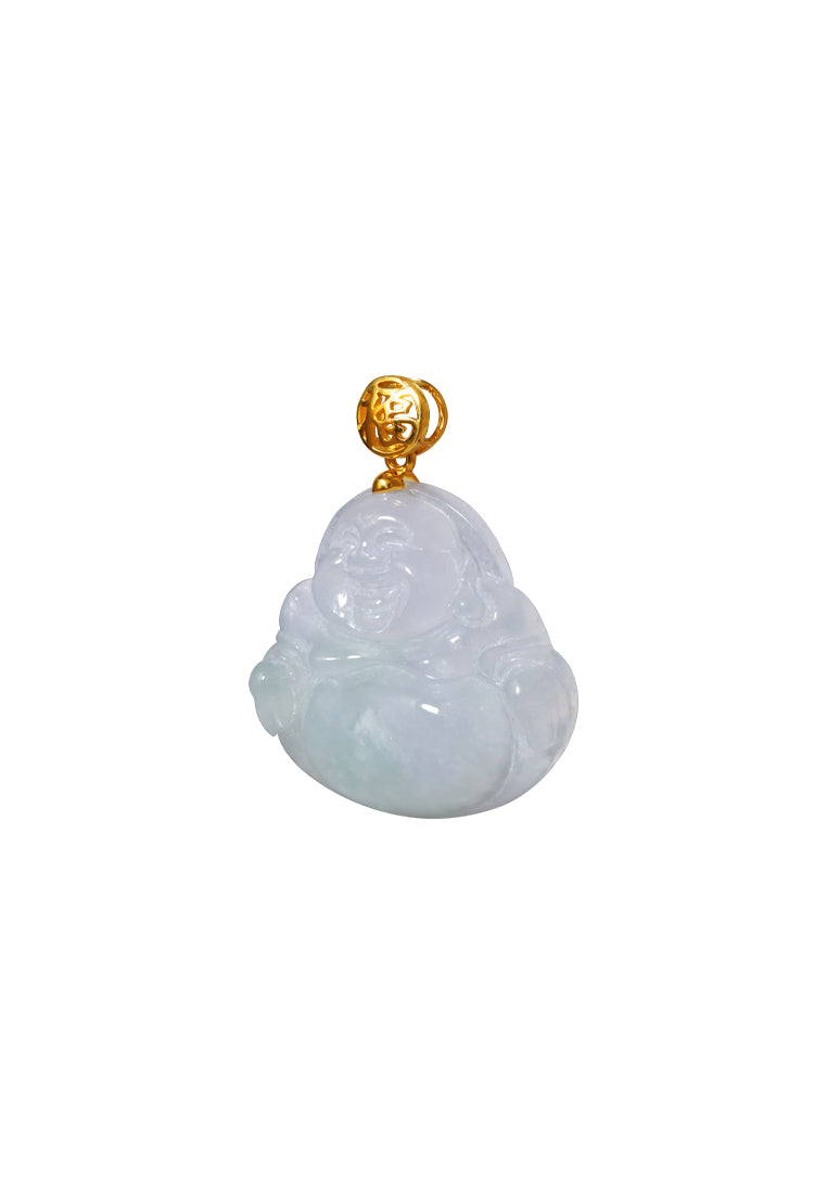 TOMEI Buddha Jade Pendant, Yellow Gold 750