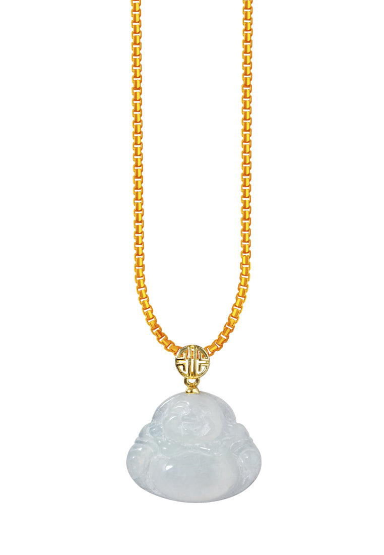 TOMEI Buddha Jade Pendant, Yellow Gold 750