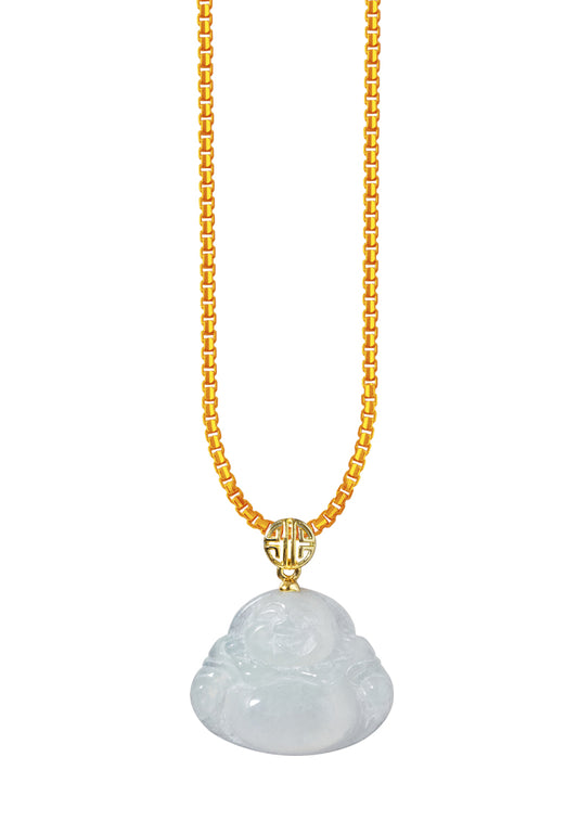 TOMEI Buddha Jade Pendant, Yellow Gold 750