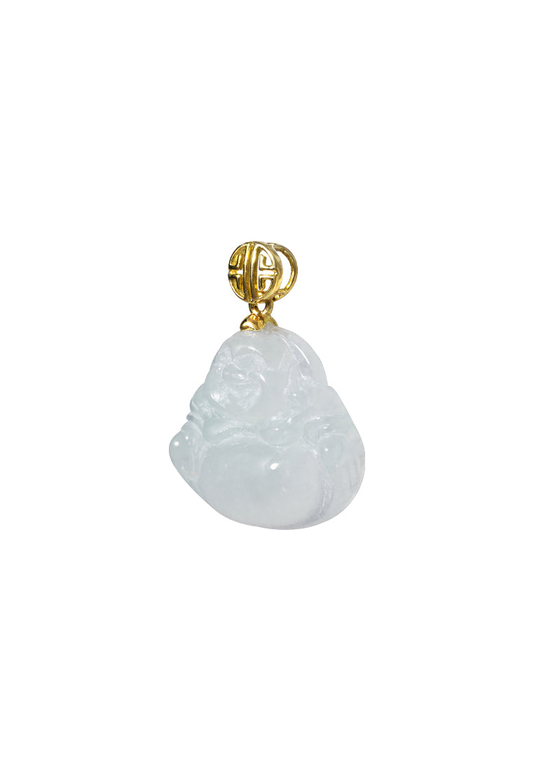 TOMEI Buddha Jade Pendant, Yellow Gold 750