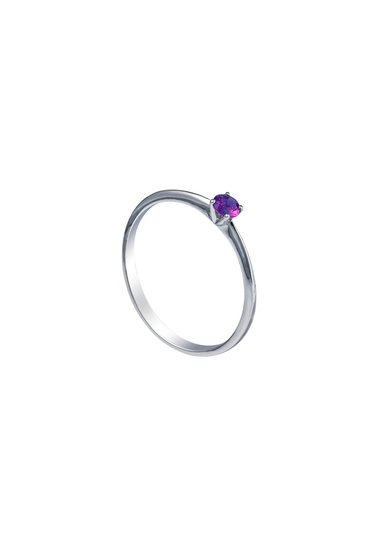 TOMEI Blue Sapphire Solitaire Ring, White Gold 750