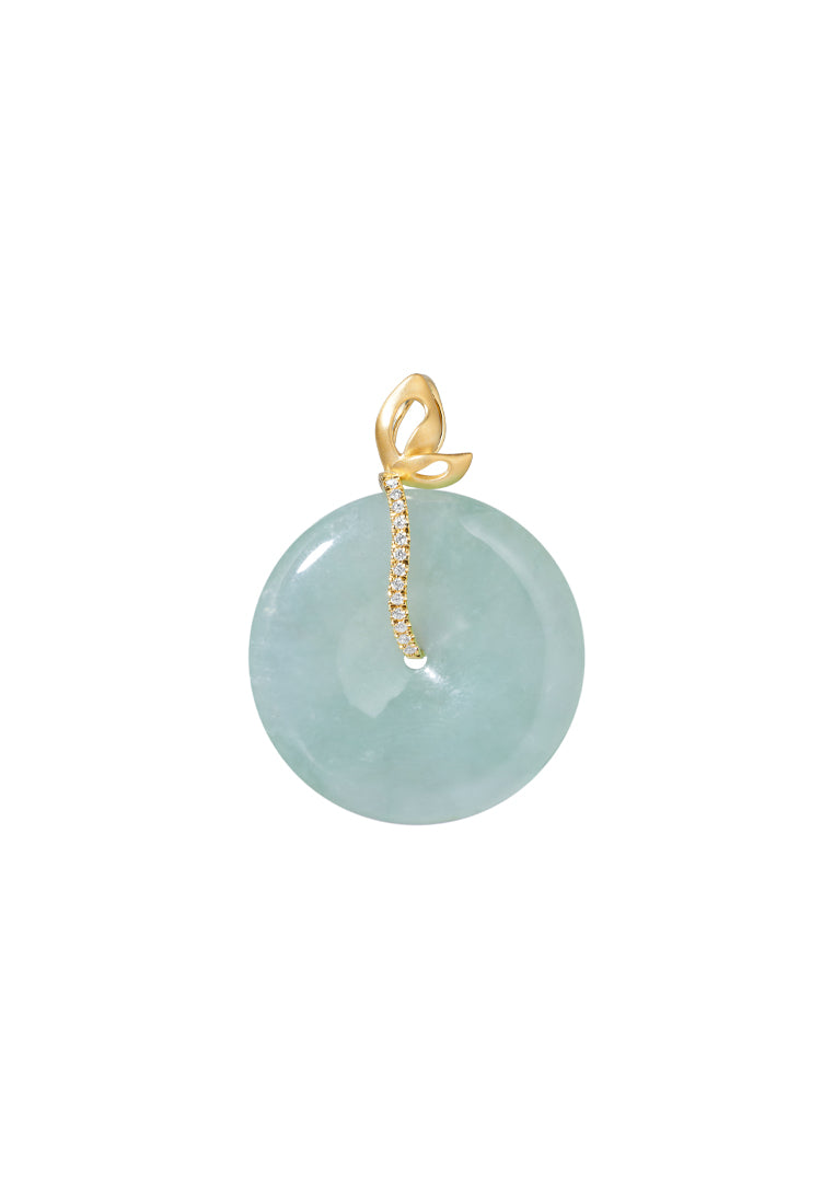 TOMEI Peacefully Jade Pendant, Yellow Gold 750