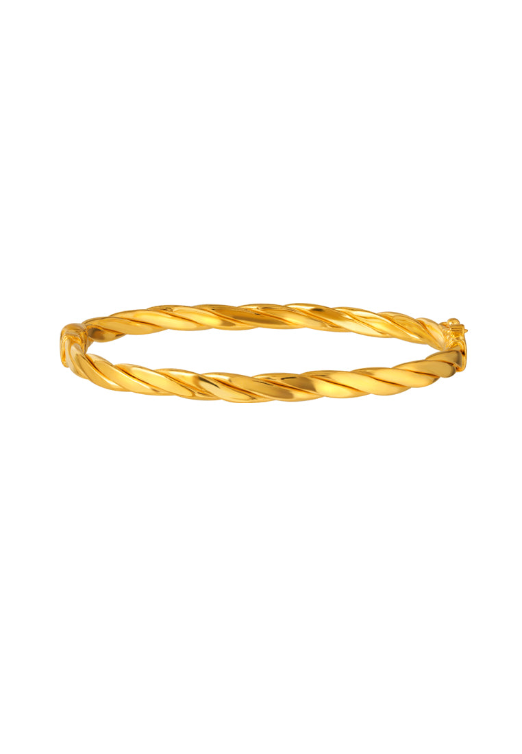 TOMEI Twisted Bangle, Yellow Gold 916