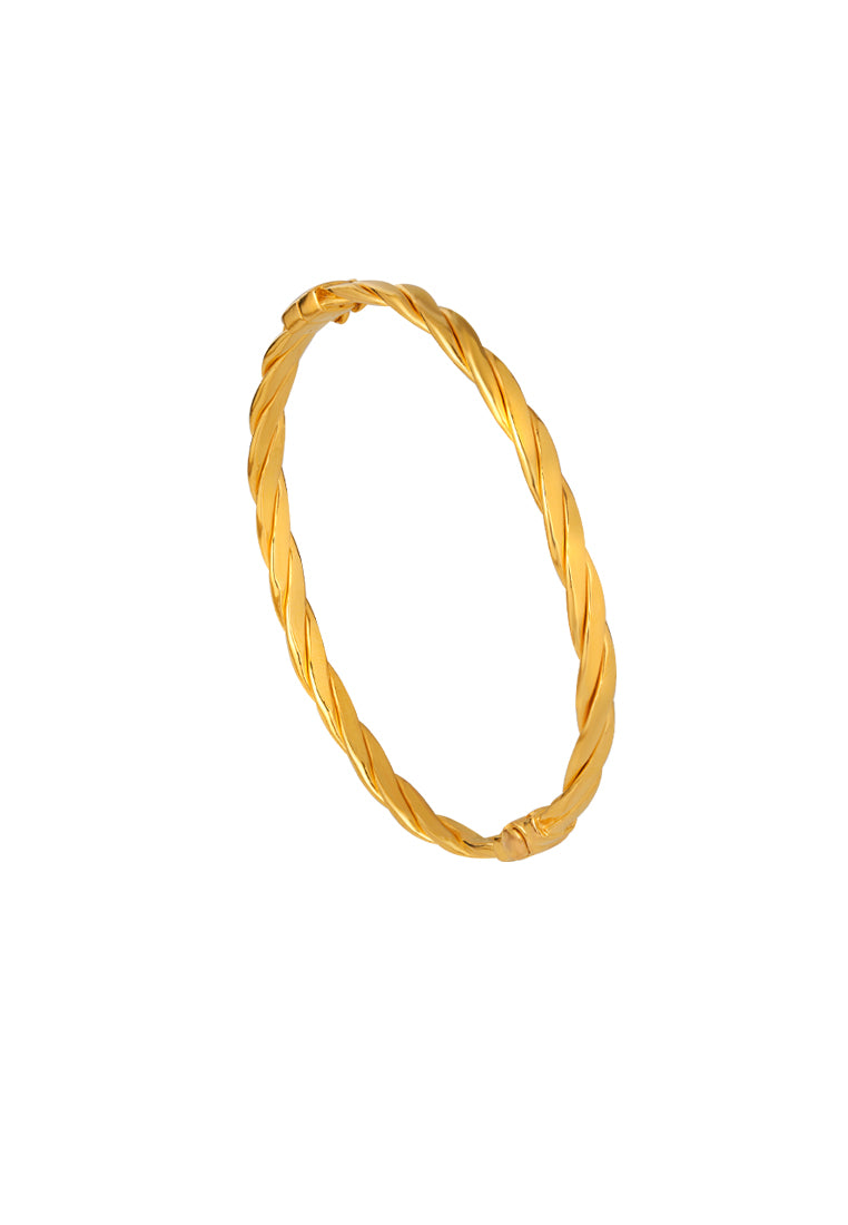 TOMEI Twisted Bangle, Yellow Gold 916