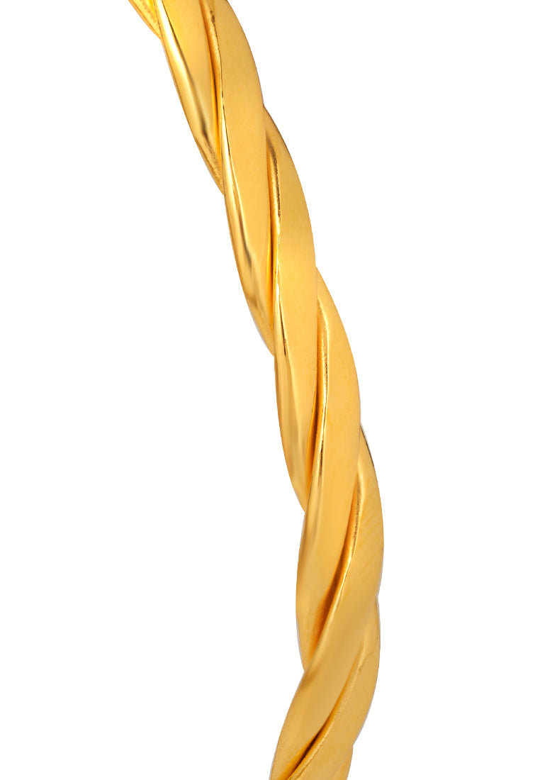 TOMEI Twisted Bangle, Yellow Gold 916