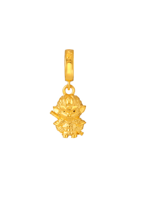 TOMEI Monkey King Charm, Yellow Gold 916