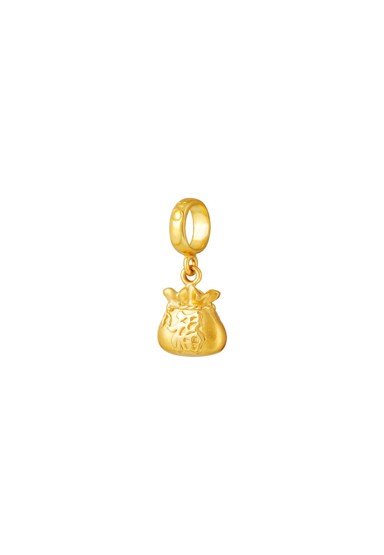 TOMEI Chomel Collection Lucky Bag Charm, Yellow Gold 916