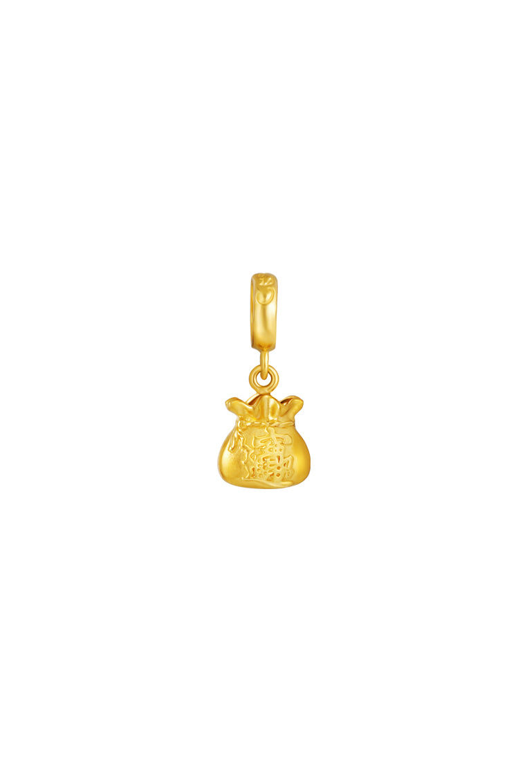 TOMEI Chomel Collection Lucky Bag Charm, Yellow Gold 916