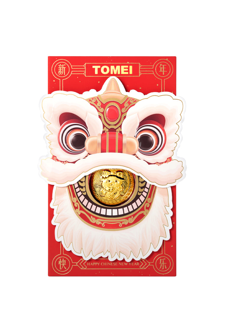 TOMEI 2025 Red Packet Snake Gold Foil 0.2G, Yellow Gold 999