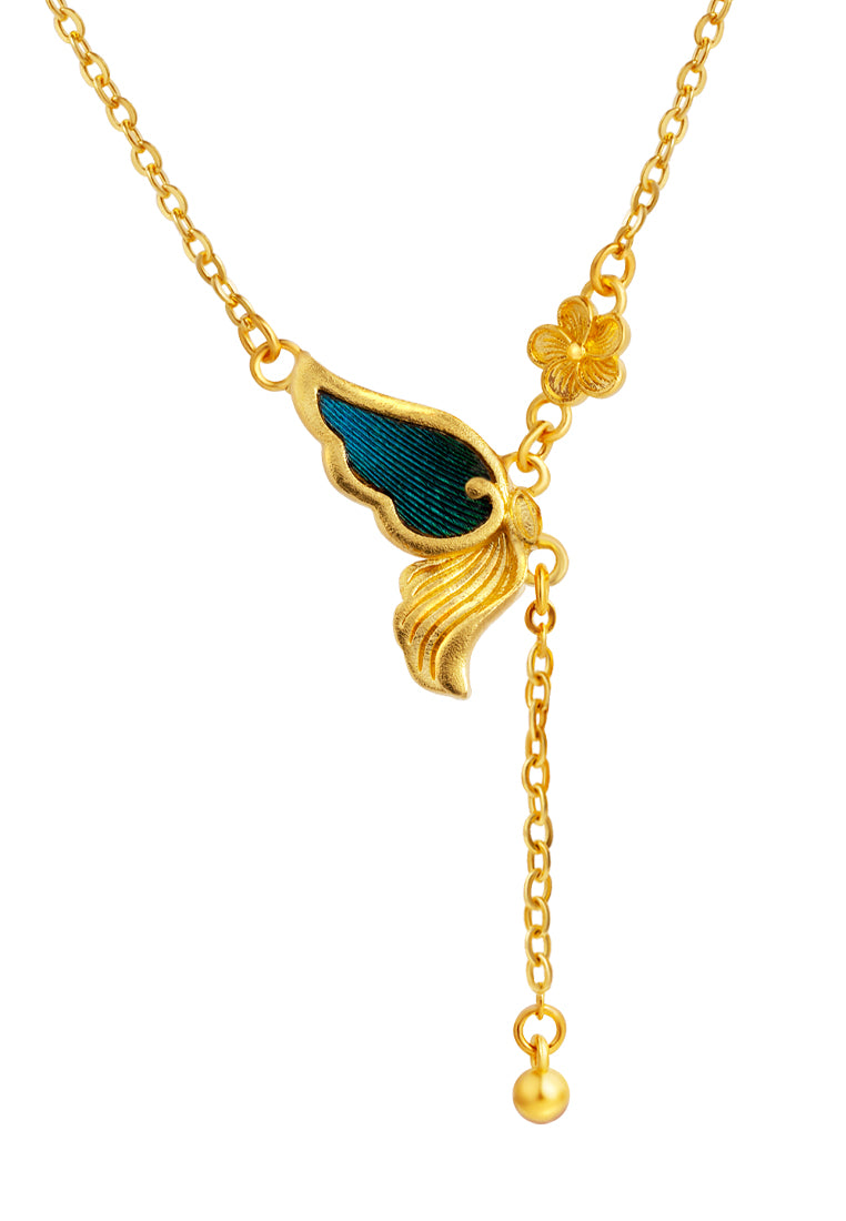 TOMEI x XIFU 【灵蝶】Spiritual Butterfly Necklace, Yellow Gold 999