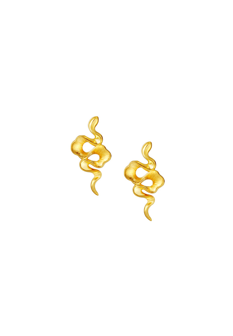 TOMEI x XIFU 【万物有灵】The Essence Of Nature Earrings, Yellow Gold 999