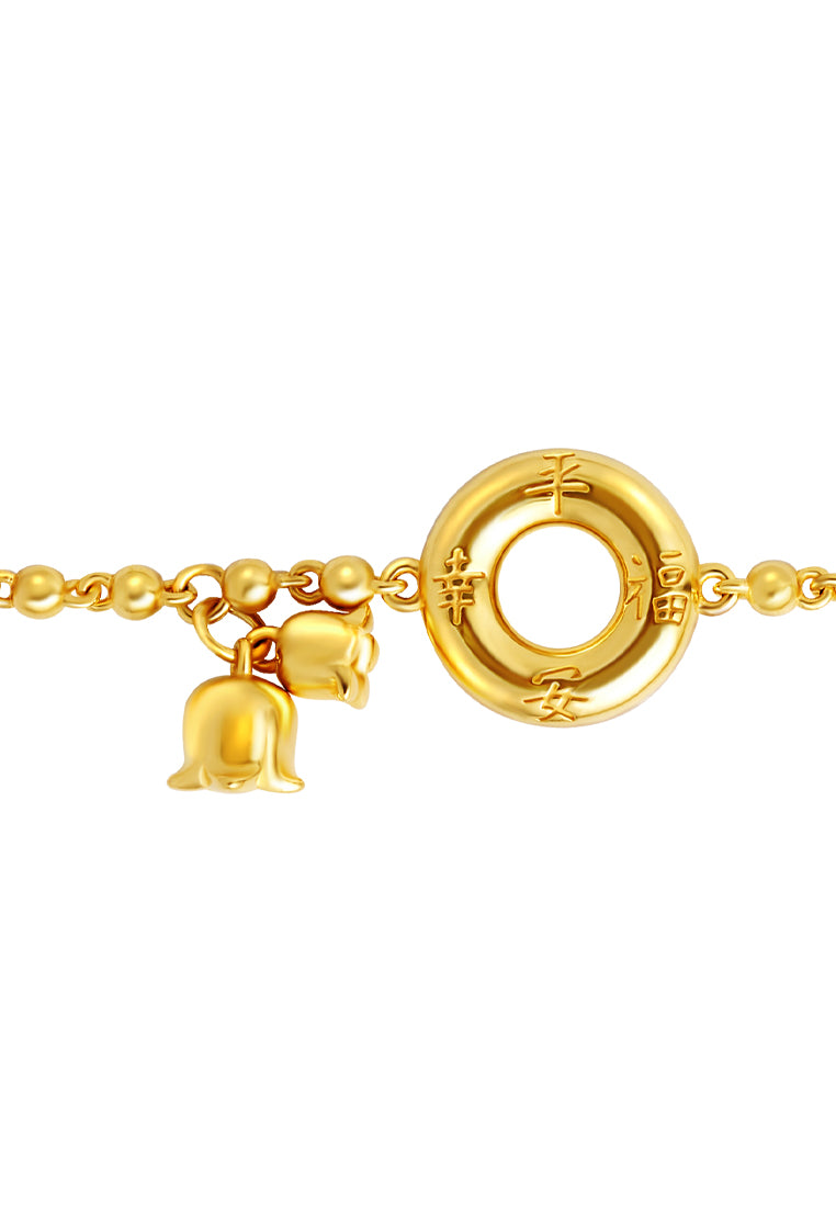 TOMEI Peace & Happiness Bracelet, Yellow Gold 916