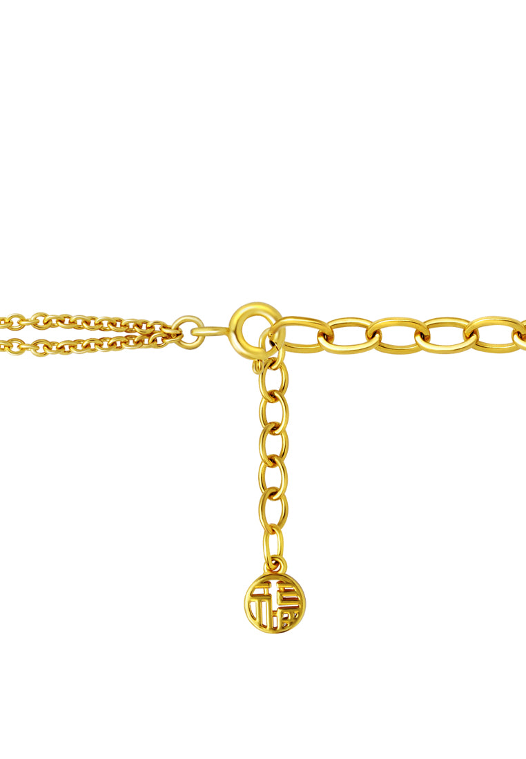 TOMEI Lotus Flower Bracelet, Yellow Gold 916