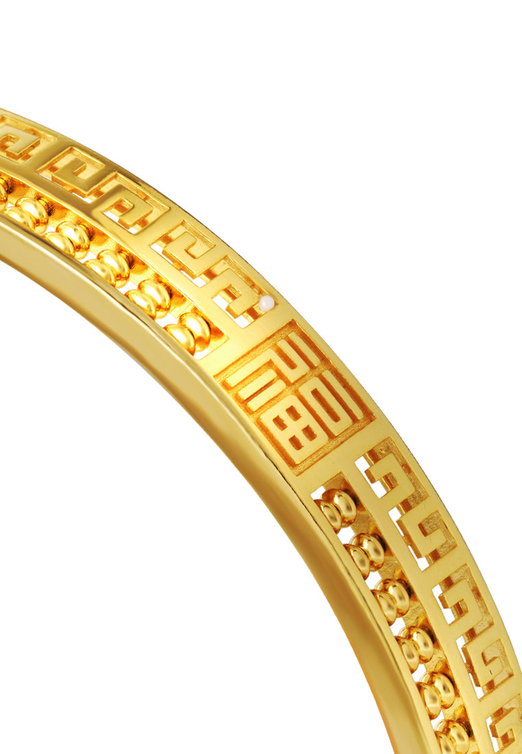 TOMEI Fu-Zi Abacus Bangle, Yellow Gold 916