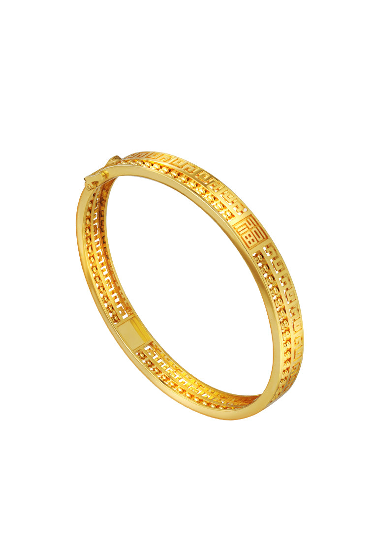 TOMEI Fu-Zi Abacus Bangle, Yellow Gold 916