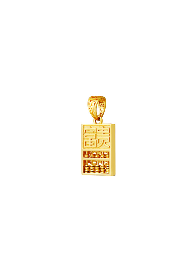 TOMEI Fu-Gui Abacus Pendant, Yellow Gold 916