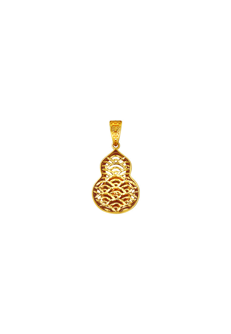 TOMEI Fu-Zi Gourd Pendant, Yellow Gold 916